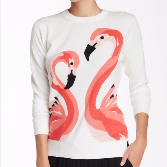 Kate Spade Flamingo Intarsia Sweater - Medium - Picture 1 of 6